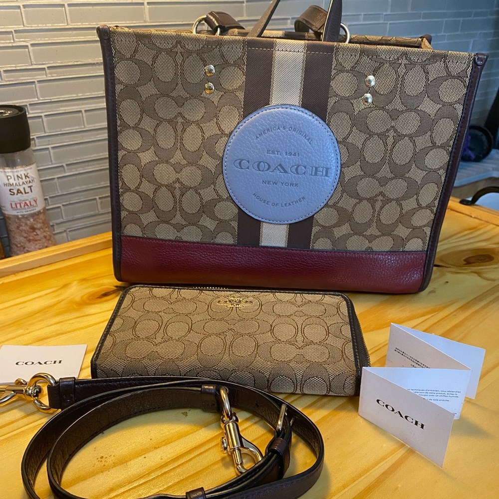 Coach Dempsey tote with wallet